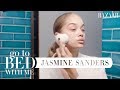 Golden Barbie Jasmine Sanders' Nighttime Skincare Routine | Go To Bed With Me | Harper's BAZAAR