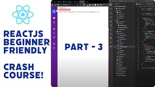 ReactJS Tutorial for Beginners Part 3 |  Build a Responsive Side Menu State Management Step-by-Step