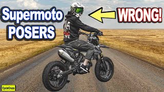 SUPERMOTO POSERS - STOP Wearing Dirt Bike Helmets and Goggles! by CycleCruza 6,058 views 1 month ago 8 minutes, 40 seconds