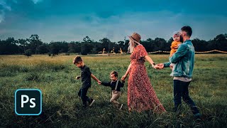 Cinematic Way of Family Portrait Edit - Photoshop Tutorial screenshot 5