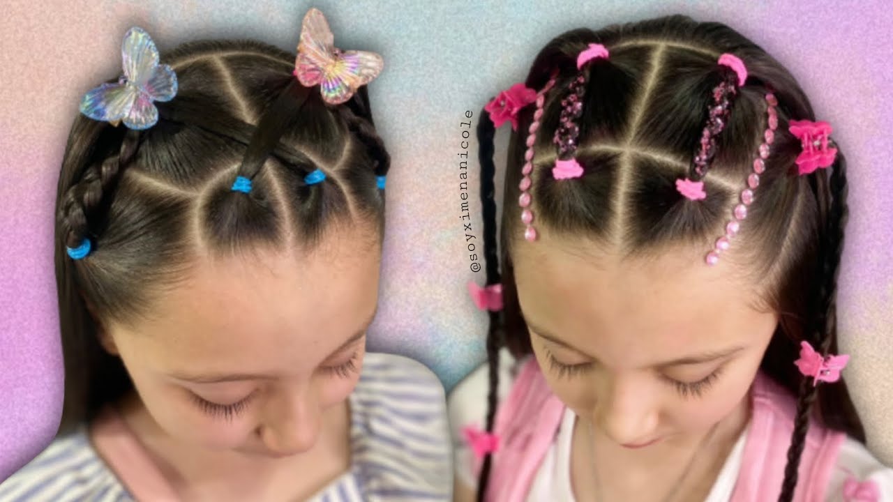 2 ideas de peinados para niñas 😍💖 fáciles & bonitos 🙌