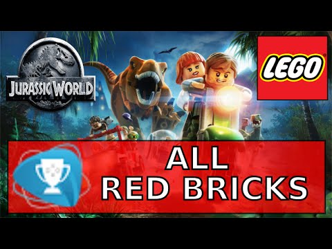 lego jurassic world red bricks