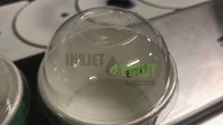 U2Pro S batch code expire date printing on plastic ice cream cup lid