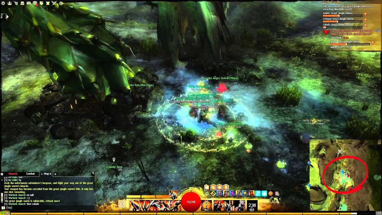 GW2 World Boss Amber Great Jungle Wurm YouTube