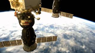 Spaceflight over the edge of day and night.