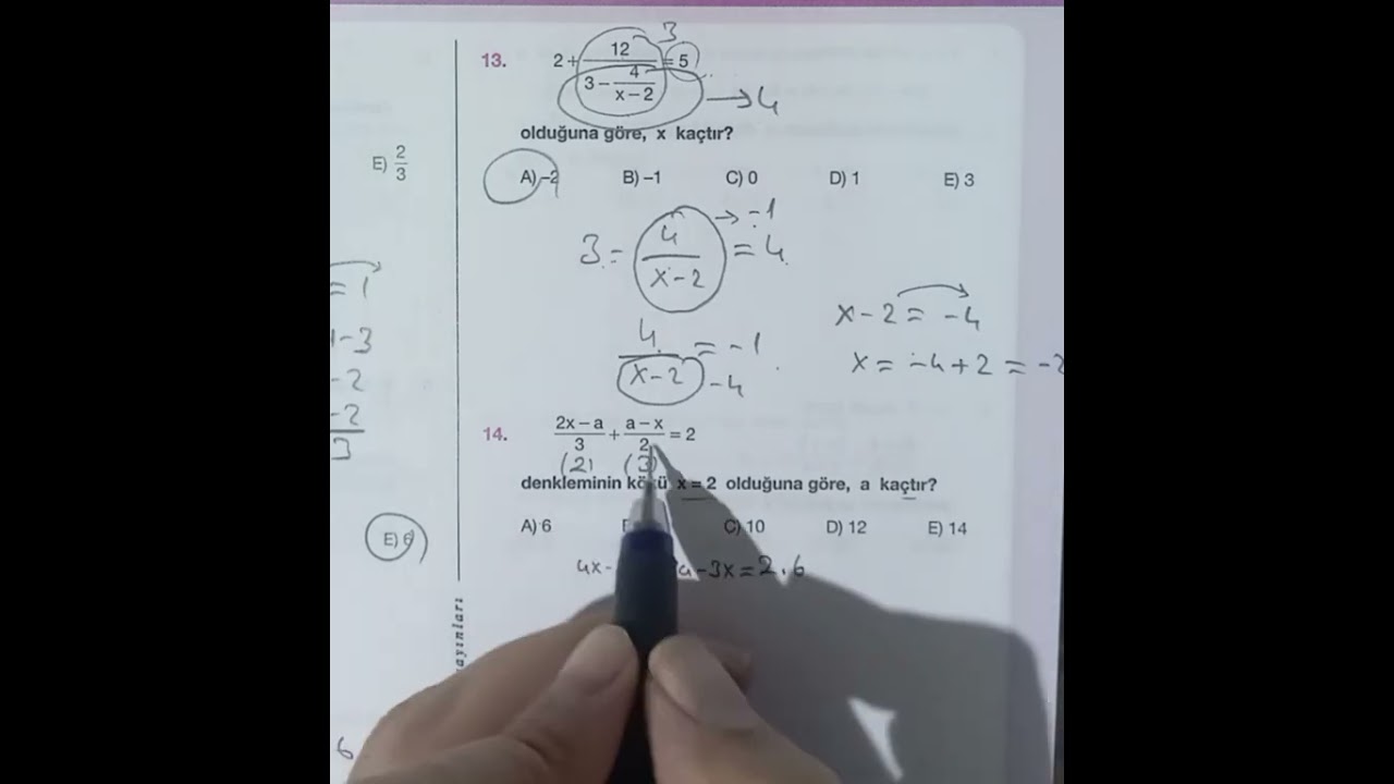 BİRİNCİ DERECEDEN DENKLEMLER SORU ÇÖZÜMÜ/TYT (SONUÇ YAYINLARI)