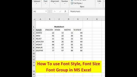 #shrisaicomputer #shorts How to change Font Size & style in Font Group home tab in Microsoft Excel