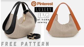DIY Trendy bag sewing at home from cloth cheap way | FREE pattern to download