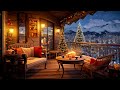 Instrumental Christmas Music at Winter Christmas Night - Relaxing Smooth Jazz Music and Snow Falling