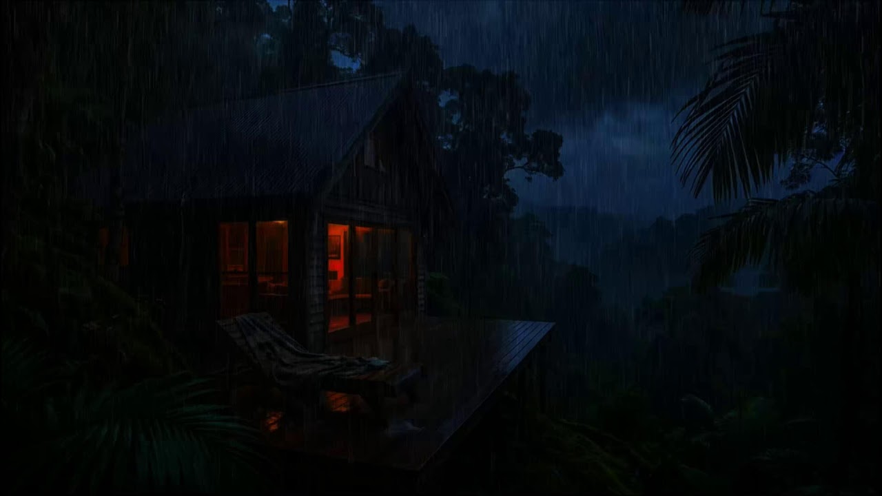 The World Outside is Gone... 🌧️ Intense Rain for Deep Sleep & Mental Reset