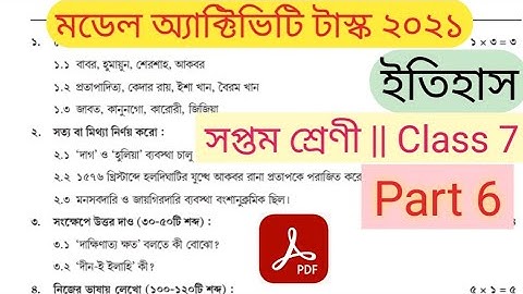 Class 7 history model activity task part 6