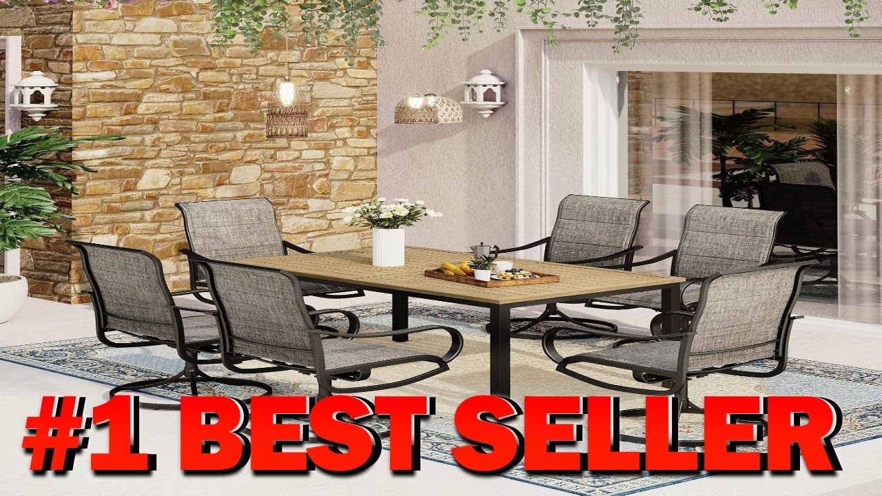 MFSTUDIO Набор для обедов на террасе из 6 столов и стульев - B0BYSCQFZF