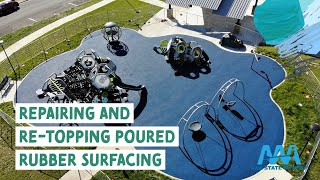 Repair and Re-Top Poured Rubber Surfacing