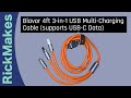 Blavor 4ft 3-in-1 USB Multi-Charging Cable (supports USB-C Data)