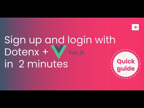 Sign-in and Sign-up for Vue application with zero back-end code using DoTenX