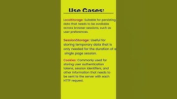 Understanding Web Storage: localStorage, sessionStorage, and Cookies #code  #tutorial #javascript