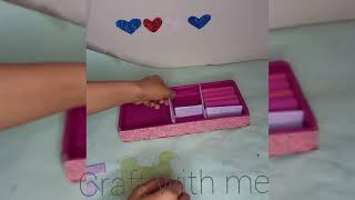 diy double side jewellery organizer out of cardboard/make up organizer ||craft with me