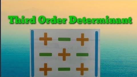 Senior 1/Easy method to find value of third order determinant