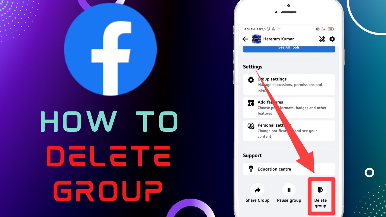 How to Delete Facebook Group Permanently In Mobile (Android & iPhone) || Delete Facebook Group