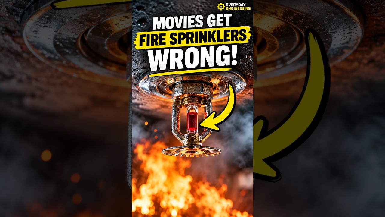 Movies Get Fire Sprinklers WRONG! Here's How They Really Work #Shorts #engineering #moviemaking