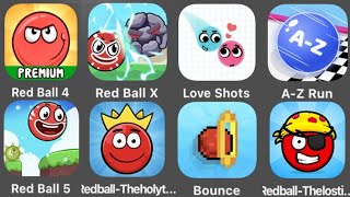 Red Ball 4,Red Ball X,Love Shots,A-Z Run,Red Ball 5,Red Ball Holy Treasure,Bounce Ball screenshot 2