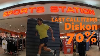 The store that sells the cheapest sports related items. SPORTS STATION 50% & 70% OFF LAST CALL ITEMS