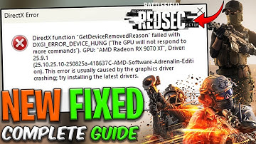 🛠️ Fix Battlefield REDSEC DirectX Function Error | DXGI_ERROR_DEVICE_HUNG & Startup Errors (2025) ✅