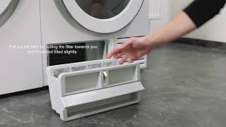 Asko Td76 Td86 Cleaning The Lower Lint Filter Bottom Filter Maintenance