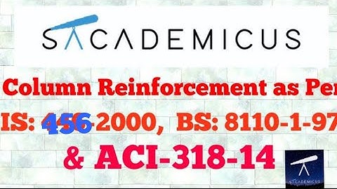 Column Reinforcement as per IS 456:2000  , BS 8110-1-1997 & ACI-318-14