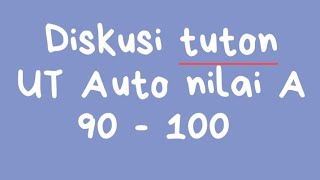 cara menanggapi forum diskusi Tuton UT dapat untuk nilai A atau nilai full auto 100 versi tutor ?