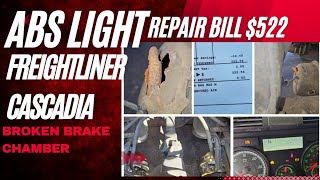 Freightliner cascadia ABS Light. Might be your brake chambers