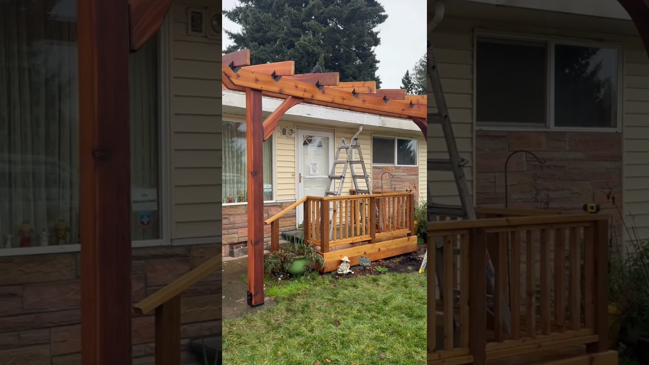 Cedar deck and patio cover  