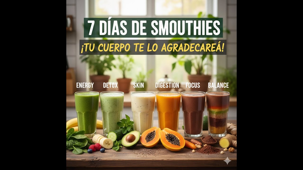 "7 Días, 7 Smoothies: ¡Tu Transformación de Cuerpo y Mente Comienza HOY!"