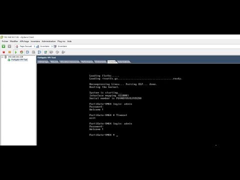Part 1 - Installation VM Fortigate v6.0.0 sur ESXi 6.5