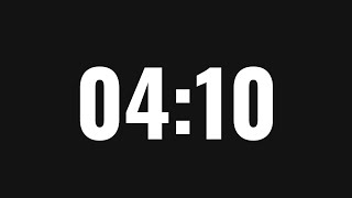 4:10 Minute Timer ⏱️ Countdown with Alarm | Four Minute Ten Sec Timer | 250 Second Timer | No Music