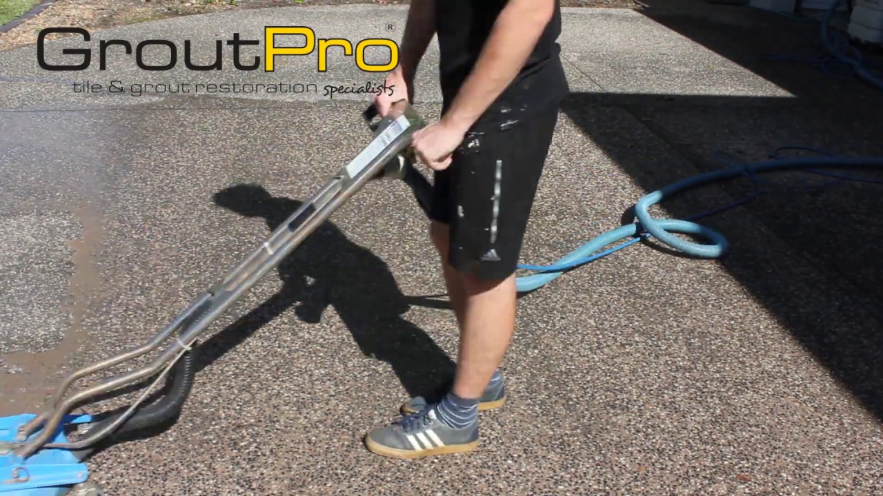 Satisfying concrete driveway clean! - YouTube