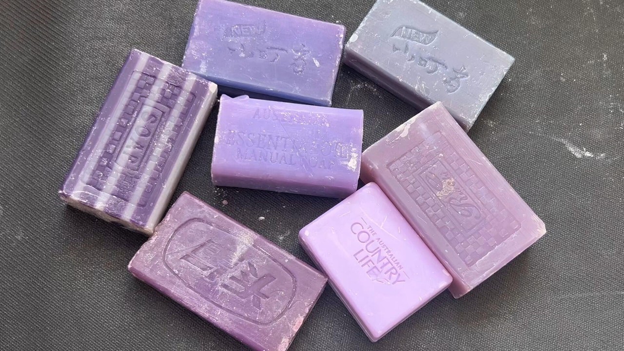 ASMR cutting dry soap/oddly carving soap/satisfying relaxing crunchy sounds/Crushing soap ASMR #4614