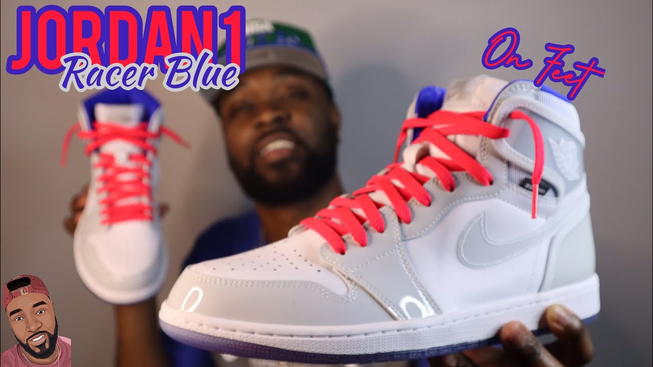 jordan 1 racer blue on feet