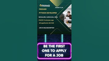 PYTHON DEVELOPER, APPLY AS SOON AS POSSIBLE #shorts