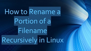 How to Rename a Portion of a Filename Recursively in Linux