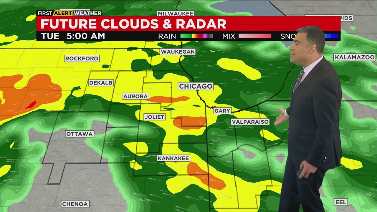 Chicago First Alert Weather: Rain coming Tuesday morning - YouTube