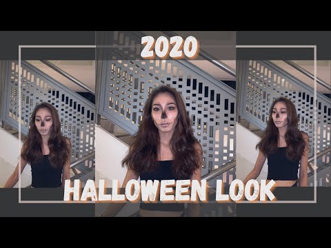 [beauty] unprofessional halloween skull makeup | made a mess but fixed it | 萬聖節骷顱頭妝
