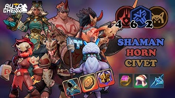 FINALLY😵😵ONE OF BEST BUILDS FOR SHAMANS🎰 - 6 SHAMAN 4 HORN 2 CIVET • AUTO CHESS