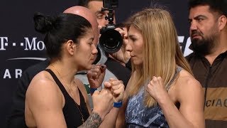 Ketlen Vieira vs. Irene Aldana - Weigh-in Face-Off - (UFC 245: Usman vs. Covington) - /r/WMMA