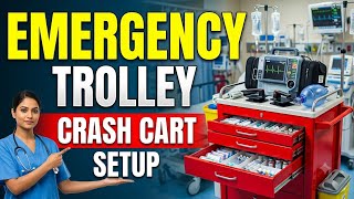 Emergency Crash Cart Trolley Explained | Complete Setup, Drugs & Equipment