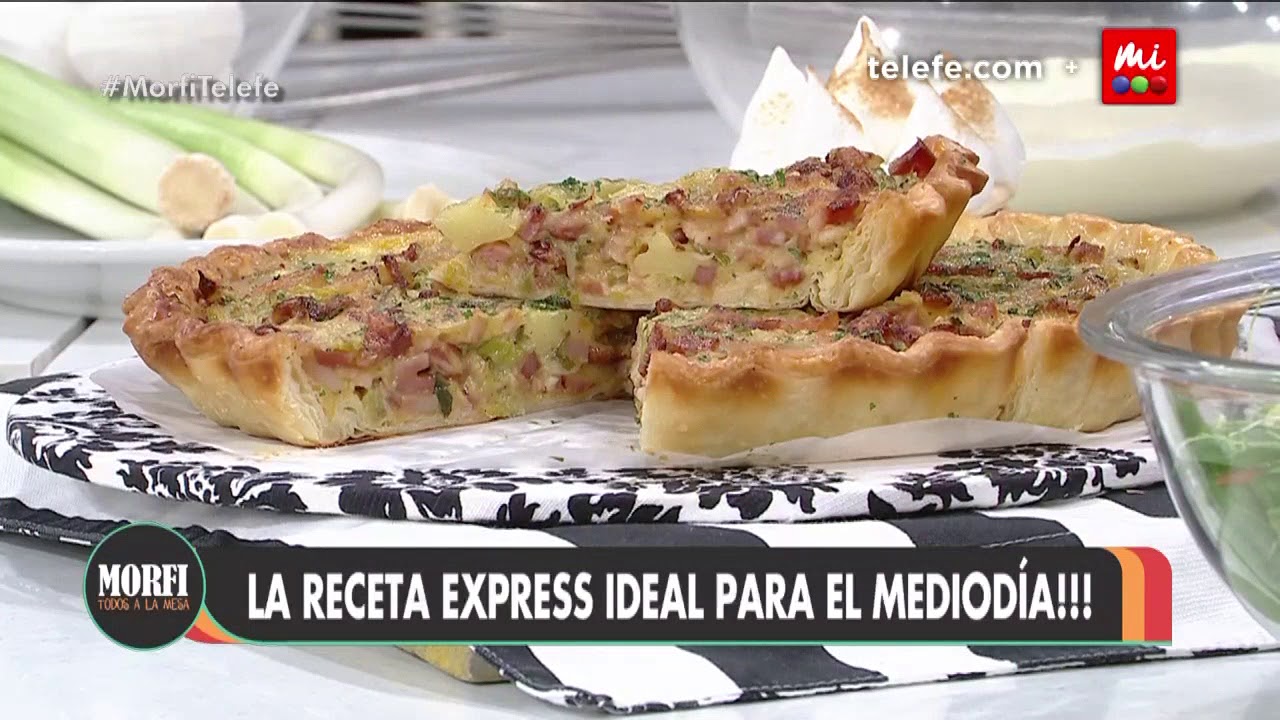 Tarta de puerro, queso y panceta - Morfi