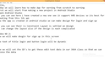 Android Login Sign Up Shared Preferences-Video2