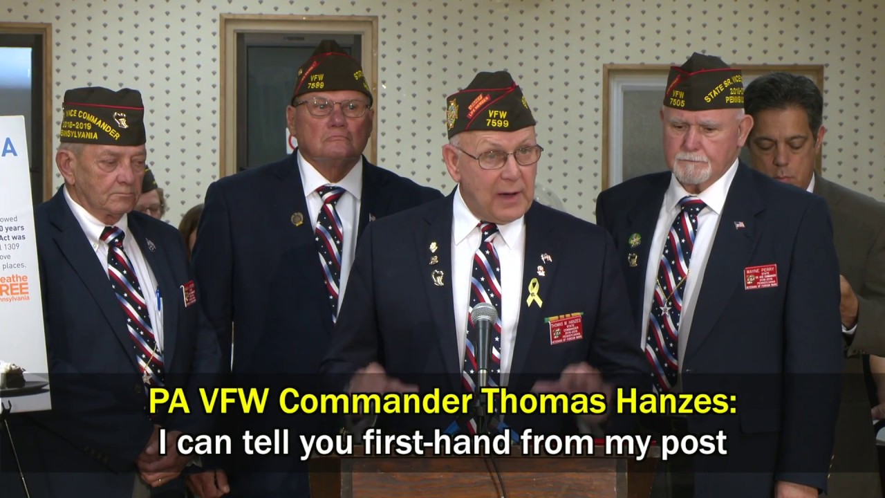PA VFW Calls for End to Exemption on Indoor Smoking YouTube