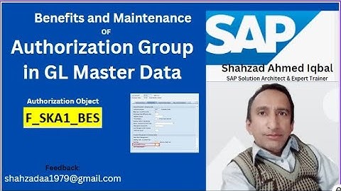 Authorization Group in GL Master Data in SAP|Authorization Group in General Ledger in SAP |GL Master