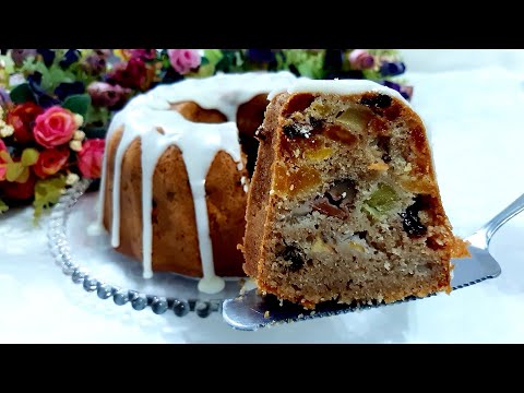 Lots of fruit and the flavor of Christmas in every bite. Fruit cake with spices!